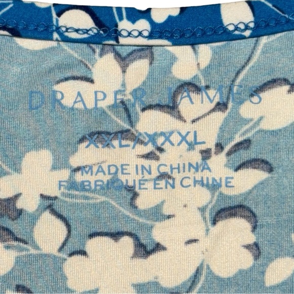 Draper James Sleeveless Floral‎ Dress Blue White Womens Size XXL/XXXL Ruffle Hem - Picture 3 of 8